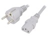 Cablu de Alimentare 1.5m Gri 3x0.75mm2 CEE 7/7 la IEC C13