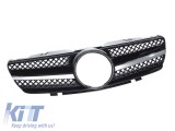 Grila crom/neagra tip A design potrivita pentru Mercedes SL R230 2002-2005 Performance AutoTuning