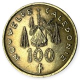 NOUA CALEDONIE 100 FRANCI CFP 2009 , KM 15a [1] XF, Australia si Oceania, Bronz-Aluminiu