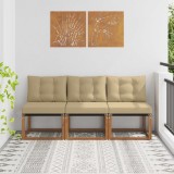 vidaXL 3 Bucată Canapea centrală pentru exterior 900612