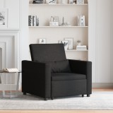 vidaXL Sofă Convertible 3 &icirc;n 1 Fotoliu Singur Negru