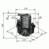 Filtru combustibil RENAULT CLIO III (BR0/1, CR0/1) (2005 - 2012) BOSCH 0 450 907 016