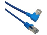 Patch cord F/UTP Cat 6, RJ45 mufă la mufă &icirc;n unghi st&acirc;nga, 10m