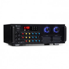 Auna Amp-Pro1 BT, amplificator PA, RMS 2 x 50 W, BT, USB, SD, egalizator cu 2 canale cu 7 benzi foto