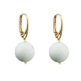 Cumpara ieftin Cercei Vibrant din agat alb