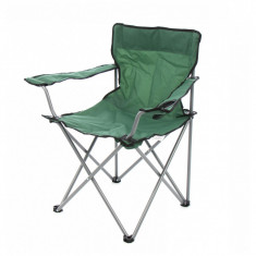 Scaun camping pliant, structura metalica, verde, 52 x 52 x 80 cm foto