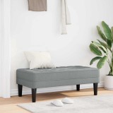 VidaXL Bancă, gri deschis, 113x57x39 cm, textil