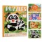 Set Puzzle-uri Magnetice din Lemn tip Carte, 4 in 1, 9, 16, 20 si 24 piese, Nivel 1, Animalele Salbatice, Montessori