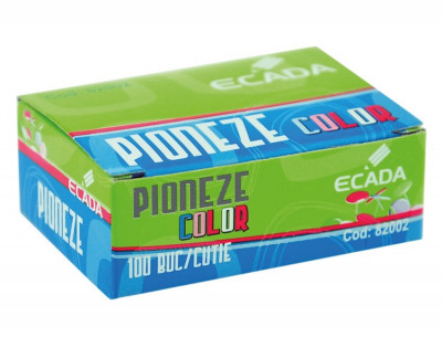 Pioneze colorate Ecada - set 100 bucati foto