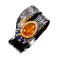 Inel bijuterie din argint 925 cu orange opal si safir