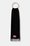 Diesel eșarfă de l&acirc;nă S-IMON culoarea negru, uni, A17564.0AKBL
