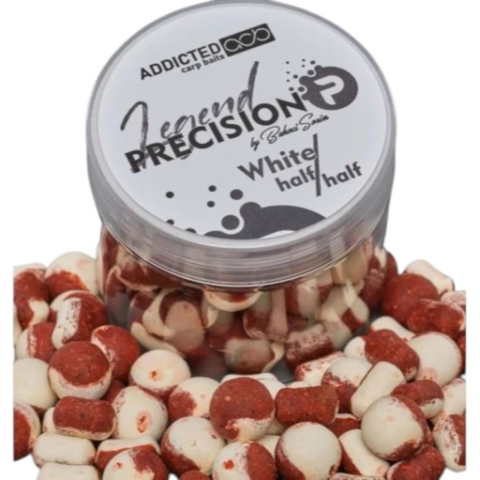 Boilies ADDICTED Carp Baits Precision Legend Half &amp; Half, White, 20mm, 100g
