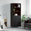 Gossi dulap inalt, negru, 69,5x34x180 cm, lemn compozit