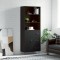 Gossi dulap inalt, negru, 69,5x34x180 cm, lemn compozit