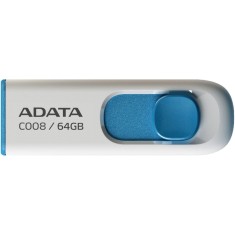 ADATA C008 64GB USB 2.0, retractabil, plastic alb albastru AC008 64G RWE