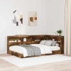 VidaXL Tăblie de depozitare cu raft Stejar afumat 120 cm Lemn compozit