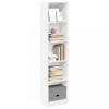 Gossi biblioteca, alb, 40x24x176 cm, lemn prelucrat