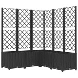 Jardiniera de gradina cu spalier, maro, 120x120x136 cm, PP