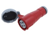 Conector alimentare AC trifazat AMPHENOL IP&amp;S 16A 415V mufă 4 pini IP69K