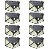 Cumpara ieftin Set Cu 8 Lampi Exterior Calitate APF 222 Led cu Senzor De Miscare/ Iluminare Puternica, Panou Solar si Baterie Reincarcabila
