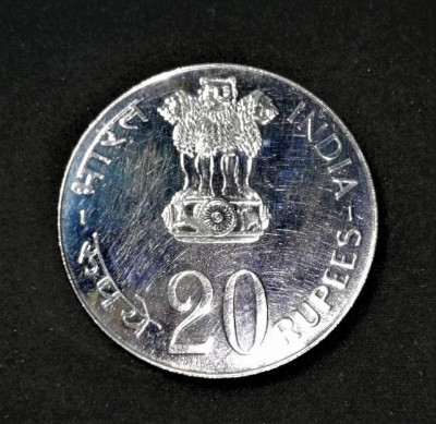 - india 20 rupees (FAO) 1973 argint 0,50 gr 30,27, mm 44,5 foto