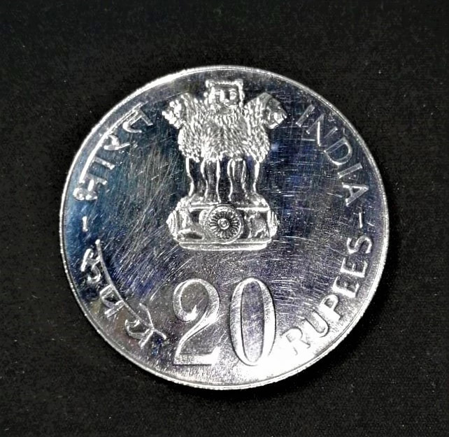 - india 20 rupees (FAO) 1973 argint 0,50 gr 30,27, mm 44,5