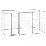Padoc c&acirc;ini de exterior, 7,26 m&sup2;, oțel galvanizat