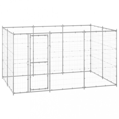 vidaXL Padoc c&amp;acirc;ini de exterior, 7,26 m&amp;sup2;, oțel galvanizat 3082308 foto