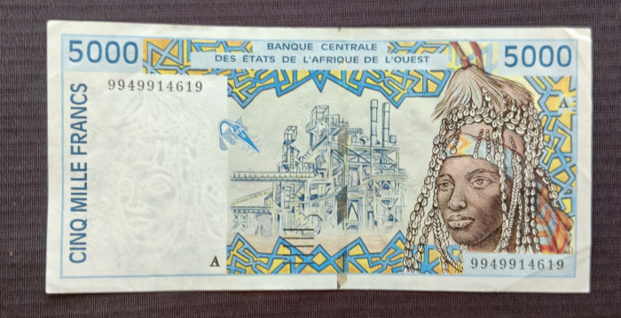 Statele Vest Africane (Coasta de Fildeș) - 5000 Francs / franci ND (2002)