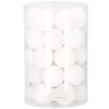Set globuri de Craciun, 30 bucati, 8cm, 6 modele, alb