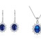 Set Bijuterii Argint S925 Cu Cristale Safir &ndash; Eleganță și Stil Cod Set 209A