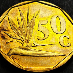 Moneda exotica 50 CENTI - AFRICA de SUD, anul 1995 * cod 919