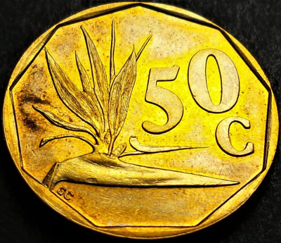 Moneda exotica 50 CENTI - AFRICA de SUD, anul 1995 * cod 919 foto