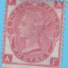 ANGLIA 1862-Regina VICTORIA-3 P karmin-timbru Uzual nestampilat-Mi 18 I-MLH