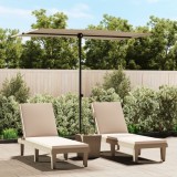VidaXL Umbrelă de soare de grădină, st&acirc;lp aluminiu, taupe, 2x1,5 cm