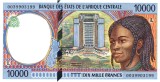 Statele Africii Centrale 10 000 Franci (L) Gabon 2 000 P-405Lg UNC