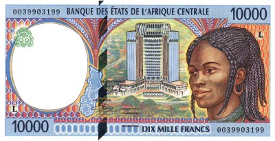 Statele Africii Centrale 10 000 Franci (L) Gabon 2 000 P-405Lg UNC foto