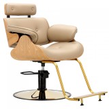 Scaun de coafat Ankara hidraulic rotativ pentru salonul de coafură Suport cromat scaun de coafor