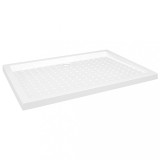 Cumpara ieftin Cadita de dus cu puncte, alb, 70x100x4 cm, ABS