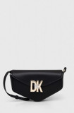 Dkny poseta de piele culoarea negru