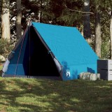 VidaXL Cort de camping cu cadru A, 2 persoane, albastru, impermeabil