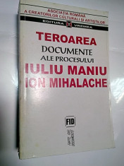 TEROAREA - Documente ale procesului Iuliu Maniu ,Ion Mihalache foto
