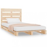 Cadru de pat Single, 90x190 cm, lemn masiv de pin