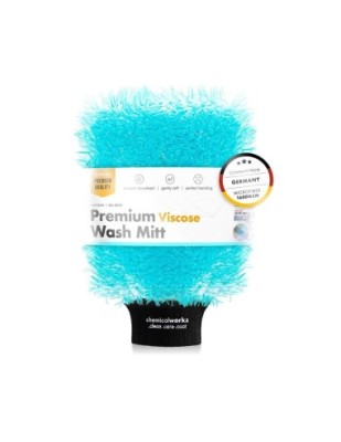 Mănușă microfibră spălare auto Chemicalworkz Viscose Wash Mitt 1400GSM, 28&amp;times;18&amp;times;5cm Turcoaz foto