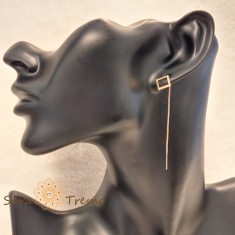 Cercei Geo Line , placati aur 18K, 6 cm, Brazilia