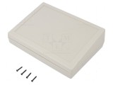 Carcasă desktop ABS gri deschis 189mm x 134mm x 54,6mm