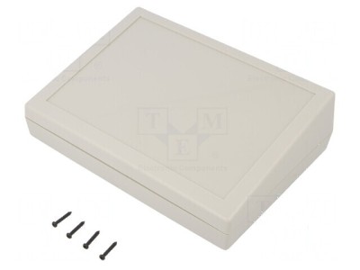 Carcasă desktop ABS gri deschis 189mm x 134mm x 54,6mm foto