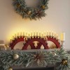 VidaXL Arhă de Crăciun cu 10 lum&acirc;nări LED 3 pcs Roșu 47 x 5 x 29 cm 42019712