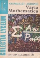 Varia Mathematica, Editia a II-a revazuta foto