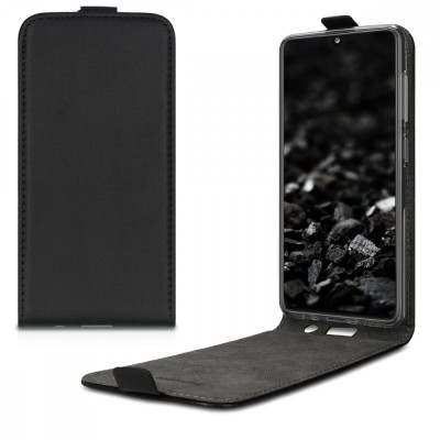 Husa pentru Samsung Galaxy A41, Piele ecologica, Negru, 52303.01 foto